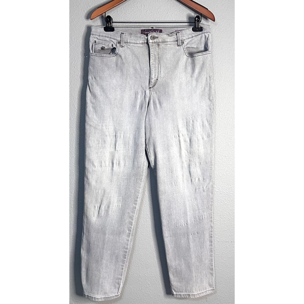 Gloria Vanderbilt Amanda‎ Womens 16 Gray Jeans Acid Wash 80's Throwback Timeless